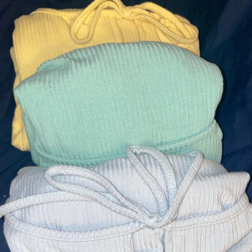 Forever 21 Ribbed Bodysuit 2X PASTEL BUNDLE
